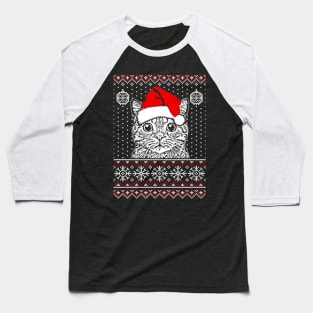 merry catmas ugly sweater Baseball T-Shirt